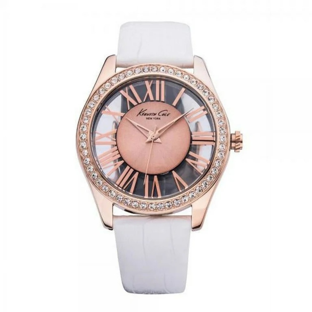 Kenneth Cole Rose Gold and White Women's Watch